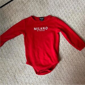 Milano Di Rouge Vibrant Red Infant Top